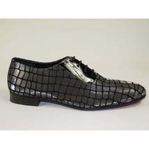 Men's GENIO Suede Croc Red Leather Sole Shoes Turkey 120371142 Metallic Silver image 7
