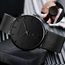 Men&#39;s Watch Relojes De Hombre Minimalist Ultra Thin Stainless Steel Wristwatches - £25.53 GBP