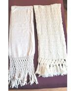 Lot 2 Vintage Stoles Wraps Ben Goodman &amp; Son Hand Knotted Fringe &amp; Croch... - €14,60 EUR