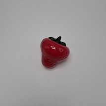 Hand Blown Art Glass Strawberry Vintage Paperweight - $77.35