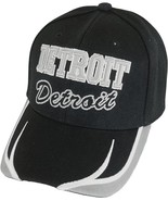 Detroit City Name Block and Script Lettering Baseball Cap with Embroider... - $27.28 CAD