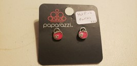 Little Girls Jewelry (new) Earrings #676 HOT PINK PURSES - $5.14