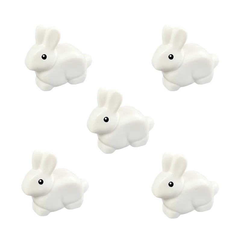 G-101(5pcs) - Farm Animal Blocks Moc Mini Building Bricks Arctic Rabbit Squirrel - $11.61