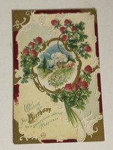 1910 Birthday Greetings Postcard Antique West Union Ohio - $5.93