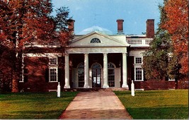 Vintage Postcard Jeffersons Monticello East Front Charlottesville VA 1950s Fall - £4.77 GBP