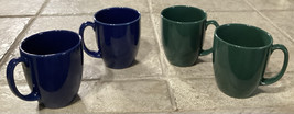 Corelle Coordinates Coffee Cups ~ Set Of 4 ~ Blues &amp; Greens - $11.65