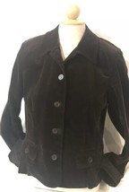 Jones New York Signature Womens Size  M Med Blazer Jacket Corduroy Velvet Brown - £16.73 GBP