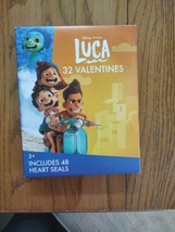 Disney Pixar Luca 32 Valentine&#39;s Includes 48 Heart Seals-LIMITED SUPPLY-SHIP24HR - £13.37 GBP