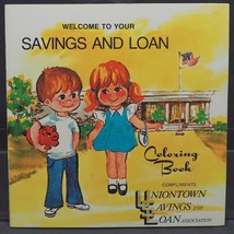 Libro Da Colorare Vintage Uniontown Savings &amp; Loan Pubblicitario G50 - £24.14 GBP