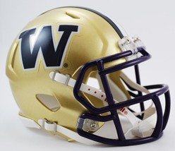 *Sale* Washington Huskies Gold Ncaa Speed Mini Football Helmet - Ship Fast! - £24.74 GBP