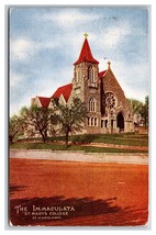 The Immaculata Church St Mary&#39;s College St Mary&#39;s Kansas KS DB Postcard R29 - £8.10 GBP