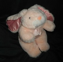 14&quot; VINTAGE 1988 COMMONWEALTH PINK / PEACH BUNNY RABBIT STUFFED ANIMAL P... - $33.25