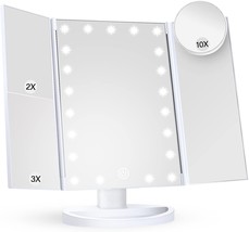 Makeup Vanity Mirror with Lights 2X 3X 10X Magnification, Lighted, Touch Control - £33.49 GBP
