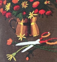 Vintage Jiffy Stitchery Kit Sunlit Flowers #375 1978 New In Package - £7.77 GBP