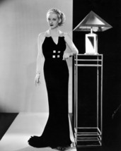 Bette Davis 11x14 Photo Striking 1930&#39;s Fashion B/W Pose by Art Deco Lamp - £11.98 GBP