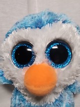 2015 Ty Beanie Boo Penguin Ice Cube 9&quot; Glitter Blue Eyes Fluffy - $9.75