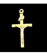 Vintage Theda Gold Filled Crucifix Cross Pendant INRI Jesus Religious 1” - $24.99