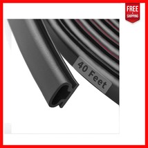 Extremely Durable 40ft Black Door Weather Stripping with Self-Adhesive B... - $26.18