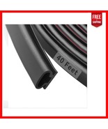Extremely Durable 40ft Black Door Weather Stripping with Self-Adhesive B... - $488.49 MXN