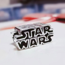 925 Sterling Silver Star Wars Shining 3D Logo Charm Bead - £12.32 GBP