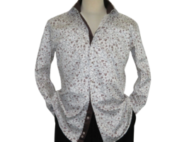 Men Shirt J.Valintin Turkey Usa Egyption Cotton Axxess Style 3325-1 Brown - £44.03 GBP