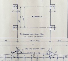 1949 Railroad Bangor Aroostook Ribbed Bottom Canted Tieplate Blueprint DWDD14 - £66.44 GBP