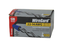 Gardner Bender WireGard 22-14 AWG Copper Wire Wire Connector Blue 100 pk - $10.95