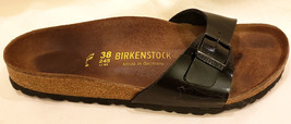 Birkenstock Made in Germany Patent Black Leather Sandals Size- EU-38/US L7/M5 - £39.52 GBP
