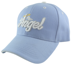 Angel with Wings Novelty Adjustable Baby Blue Women&#39;s Baseball Hat - £11.25 GBP