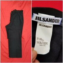 Jil Sander women Navy wool straight leg business work casual pants size 40 - $53.46