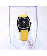 TKO ORLOGI Women&#39;s QUARTZ Watch YELLOW Rubber Strap CRYSTALLIZED Swarovs... - $140.71 CAD