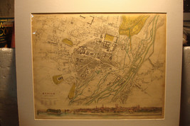 Nice, large, colored map of Munich. 1832.  Original. - £62.93 GBP