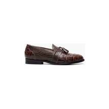 Stacy Adams Santana II Moc Toe Tassel Slip On Shoe Animal Print Cognac 25574-221 image 7