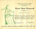 Canal Street Farmerette Certificate New Orleans Louisiana 1950&#39;s Agricul... - $24.72
