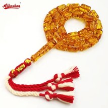 Tasbih men turkish prayer beads Resin beads Muslim Misbaha rosary Handmade Cotto - $50.64