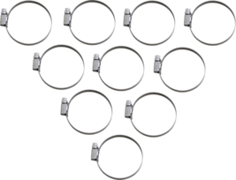 Parts Unlimited Pack of 10 Embossed Corrosion Resistant Hose Clamps 12mm-22mm - £11.82 GBP