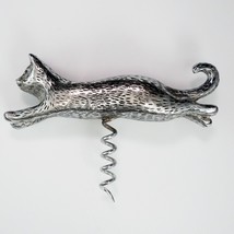 Vintage Chrome Cat Corkscrew Wine Bottle Opener - £19.22 GBP