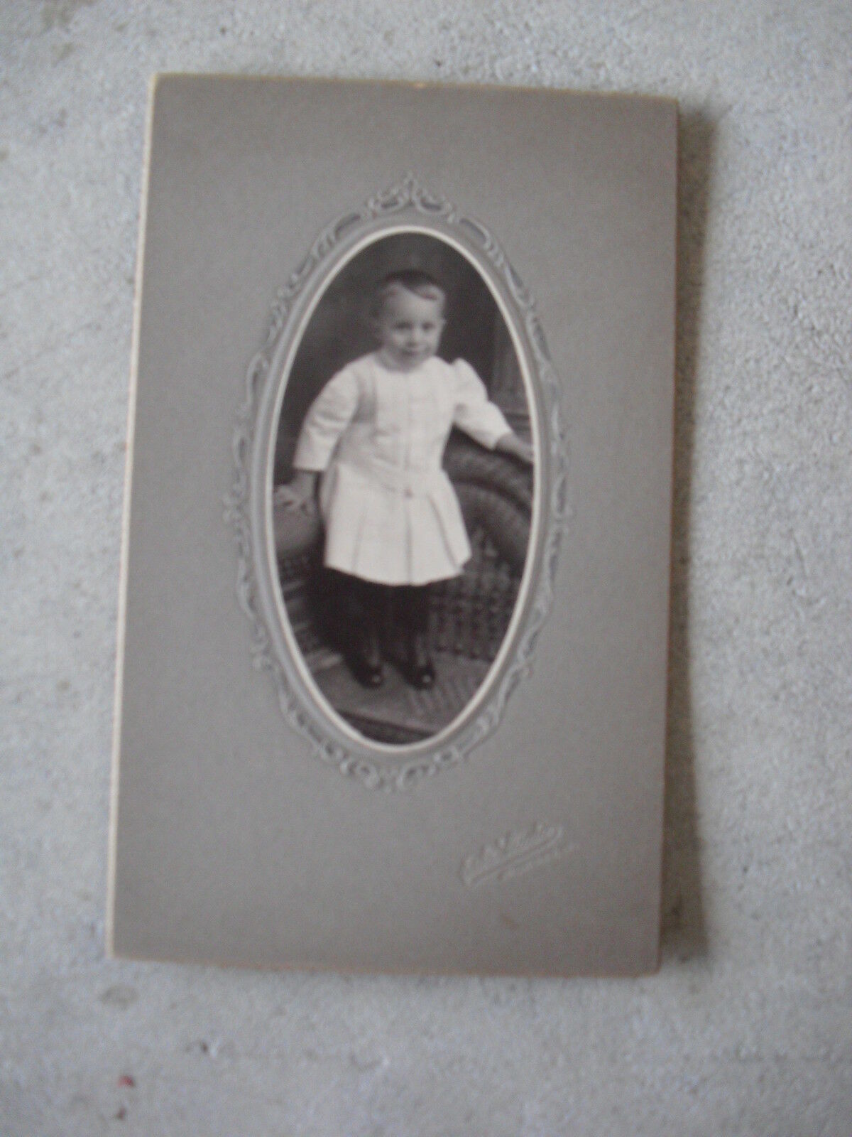 Early 1900s Small Child Photograph Matted by Erb&#39;s Studio Boyertown PA - $15.84