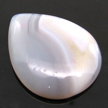 83.1Ct Natural Picture Blue Boswan Agate Pear Cabochon Gemstone - $23.75