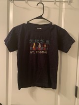 Island Tees Boys Short Sleeve T-Shirt St. Thomas Shirt Crew Neck Size 10/12 - £21.80 GBP