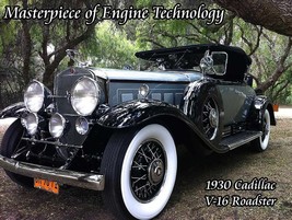 1930 Cadillac V16 Master of Technology Automobile Metal Sign - $39.55