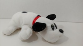 Tonka 1986 vintage Pound Puppies small plush black white dog spotted Dalmatian - $6.92
