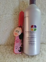 Pureology Hydrate Conditioner 33.8 oz Free brush! Fast Shipping - £71.72 GBP