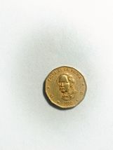 2000 Dominican Republic  1 PESO Coin with 11-Sided Shape &amp; Juan Pablo Du... - $2.95 CAD