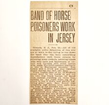 1910 Horse Poisoner Criminals New Jersey Band Article NY Evening Journal... - $28.01 CAD