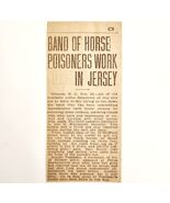 1910 Horse Poisoner Criminals New Jersey Band Article NY Evening Journal... - $28.01 CAD