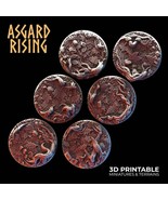 3D Printed Asgard Rising Forest Litter Round Base Set 25 28 32 35 mm War... - $13.75 CAD+