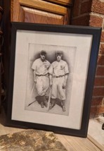 Lou Gehrig &amp; Joe DiMaggio &quot;LEGENDS of the GAME&quot; Framed Art Collectible  22 x 18 - £62.22 GBP
