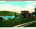 Playground Little York Lake Cortland New York NY UNP Unused WB Postcard F13 - £8.52 GBP