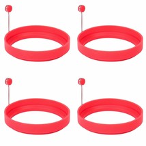 Silicone Egg Ring, 100% Food Grade Egg Cooking Rings, Egg Rings Non Stic... - £11.76 GBP